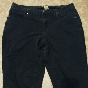 Blingy black jean capris